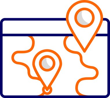 Konum haritası işaretleyici. vektör simgesi