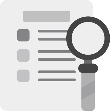 Minimalist bir dizaynda bir belge simgesinin vektör illüstrasyonu.