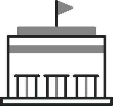 Belediye Binası web simgesi basit tasarım 