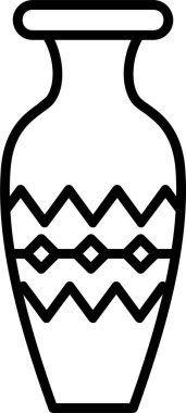 Vazo. Web simgesi basit illüstrasyon