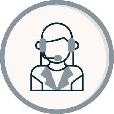 Müşteri hizmet vektör satırı simgesi