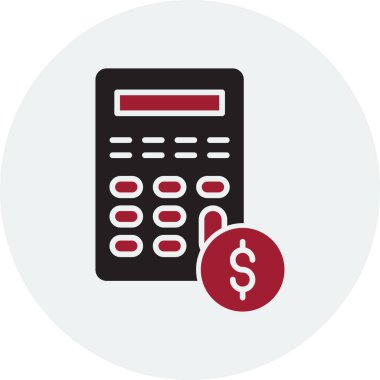 Calculator icon, vector illustration simple design