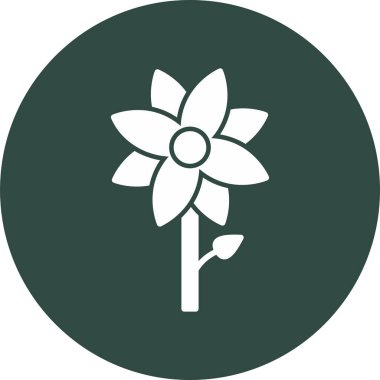 Çiçek. Web simgesi basit illüstrasyon 