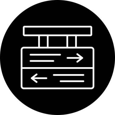 Yönlü İşaret Web simgesi vektör çizimi