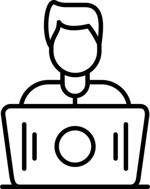 Çalışan ağ simgesi vektör illüstrasyonu