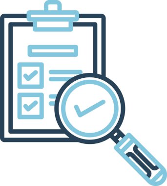 Basit Denetim simgesi. vektör illüstrasyonu