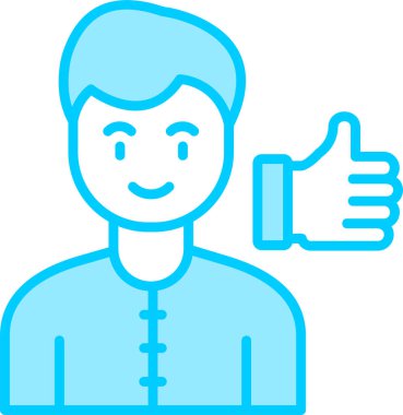 Memnuniyet. Web simgesi basit tasarım