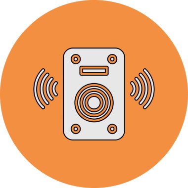 Müzik Sözcüsü Web simgesi basit illüstrasyon