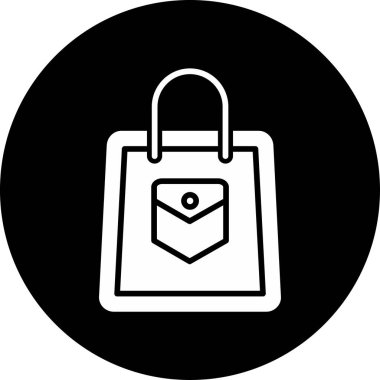 Düz biçimli basit web çanta simgesi