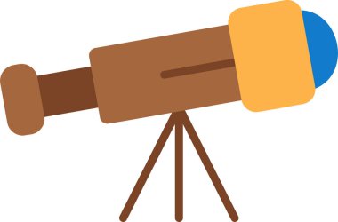 teleskop simgesi vektör illüstrasyonu