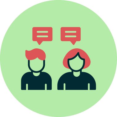 Diyalog baloncukları, iletişim konsepti, vektör illüstrasyonu