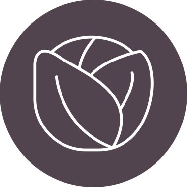 taze Brüksel Sprout simgesi, vektör illüstrasyonu 