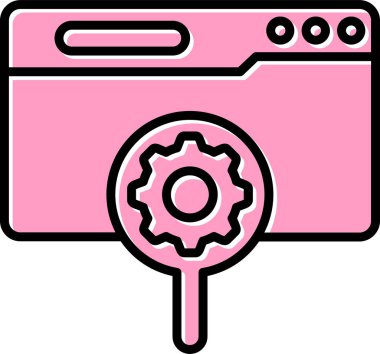 Arama Motorunun basit vektör illüstrasyonu