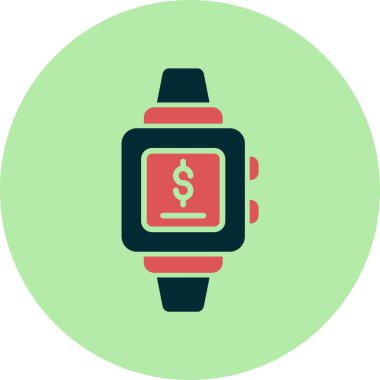 Smartwatch icon, vector illustration simple design