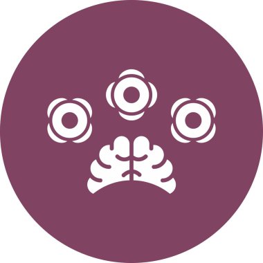 Beyin. Web simgesi basit illüstrasyon