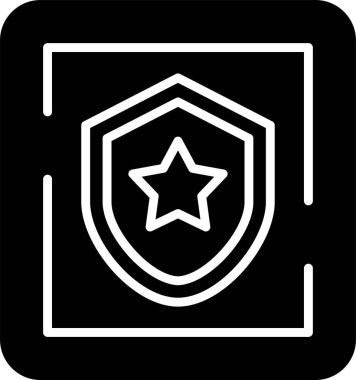 Polis İstasyonu Simgesi vektör illüstrasyonu