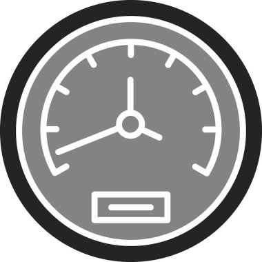 Speedometer web simgesi, vektör illüstrasyonu