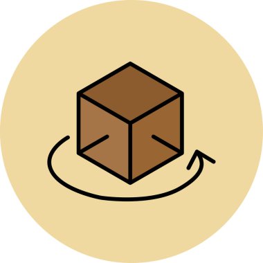 Döndürme. Web simgesi basit illüstrasyon