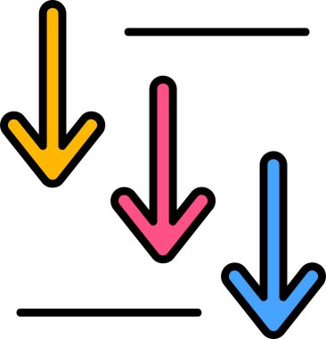 Basit oklar. Web simgesi illüstrasyonu