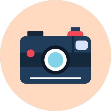 kamera simgesi vektör illüstrasyonu