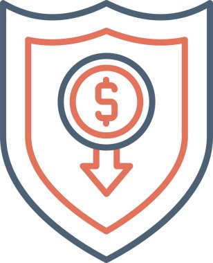 kalkan ağ simgesi vektör illüstrasyonu