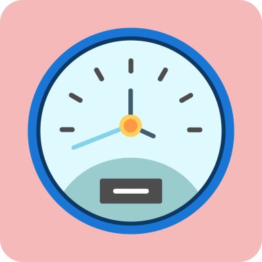 Speedometer web simgesi, vektör illüstrasyonu