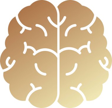 Beyin. Web simgesi basit illüstrasyon 