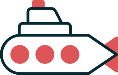 denizaltı ağ simgesi, basit vektör illüstrasyonu