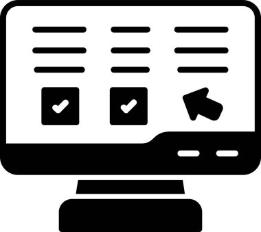 Çevrimiçi Ders modern simgesinin vektör illüstrasyonu