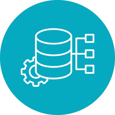 veritabanı simgesi, vektör illüstrasyonu basit tasarım