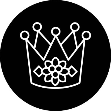 Taç. Web simgesi basit illüstrasyon 