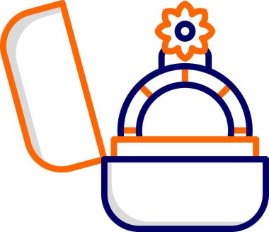 Alyans simgesi, vektör illüstrasyonu basit tasarım