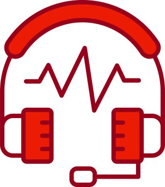 kulaklık simgesi vektör illüstrasyonu 