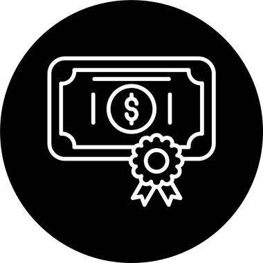 Sertifika simgesi, vektör illüstrasyonu basit tasarım