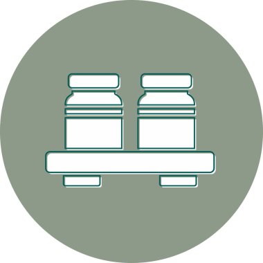 İki kavanoz kutsal kişilerin resmi, vektör çizim 