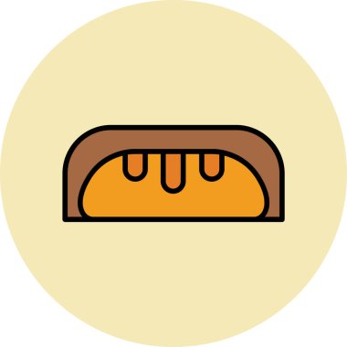 ekmek ikonu vektör illüstrasyonu