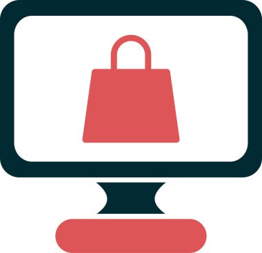 torba alışverişi çevrimiçi simge vektörü