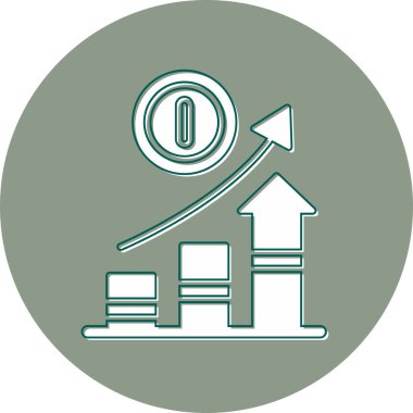 Soyut renk vektörü iş artışı grafik simgesi 