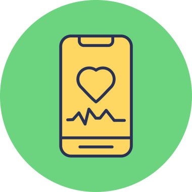 Kalp Atışı web simgesi vektör illüstrasyonu