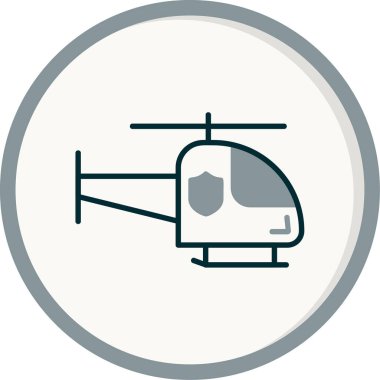 Helikopter. Web simgesi basit illüstrasyon