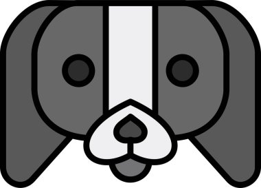 Japon Chin köpek simgesi, vektör illüstrasyonu