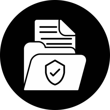 Minimalist bir dizaynda bir belge simgesinin vektör illüstrasyonu.