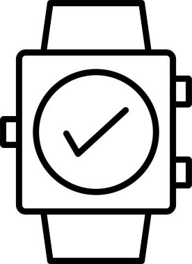 akıllı saat simgesi, vektör illüstrasyonu basit tasarım