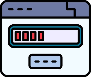 Basit yükleme simgesi, vektör illüstrasyonu