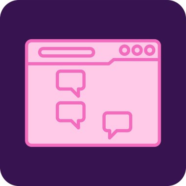 Sohbet mesajı vektör illüstrasyonu