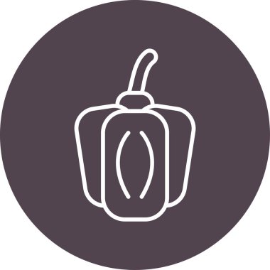 Yeşil Biber web simgesi, basit vektör illüstrasyonu