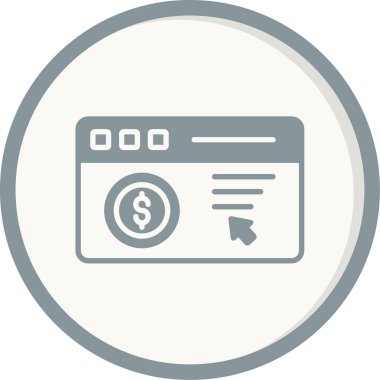 Tıklama web simgesine Öde basit illüstrasyon