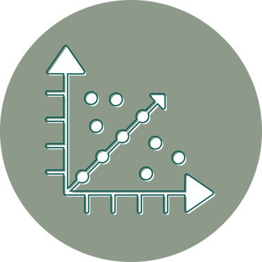 Regresyon ok grafiği büyüme simgesi