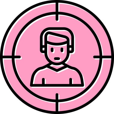 hedef simge, vektör illüstrasyonu basit tasarım