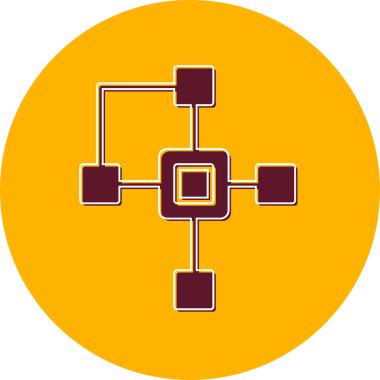 Kümeleniyorlar. Web simgesi basit illüstrasyon